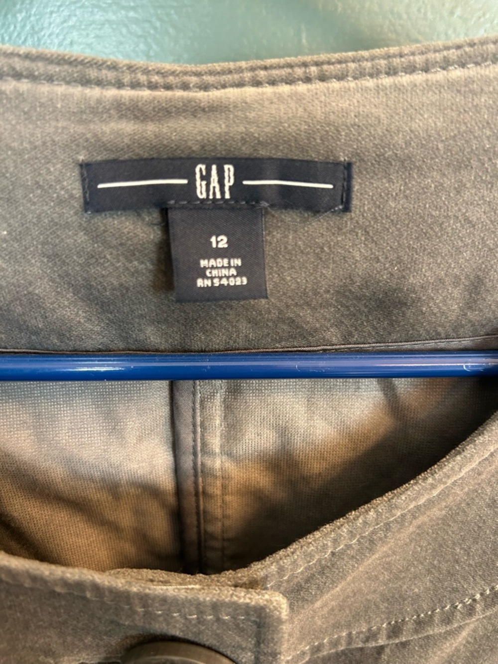 GAP Gray Cotton Button-Front Jacket - Picture 2 of 4